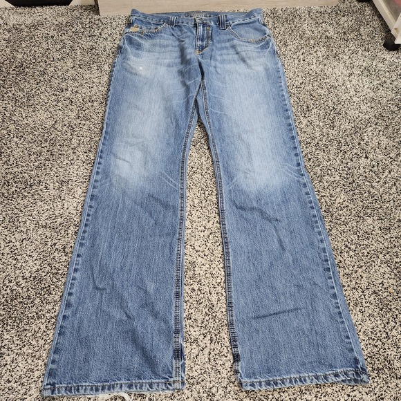 Cinch Men's Carter Mid Rise Relaxed Fit Boot Cut Jeans Size 34X36 Western Rodeo - Picture 3 of 15